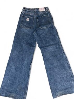 Lee Wide Leg Jeans - Mid Blue Denim